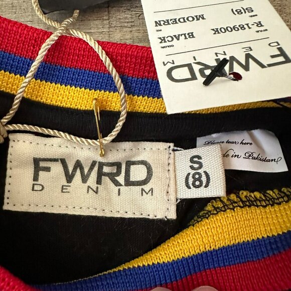 FWRD Denim Boys Size Small Icon Short Sleeve T-Shirt Modern Black - Picture 5 of 7